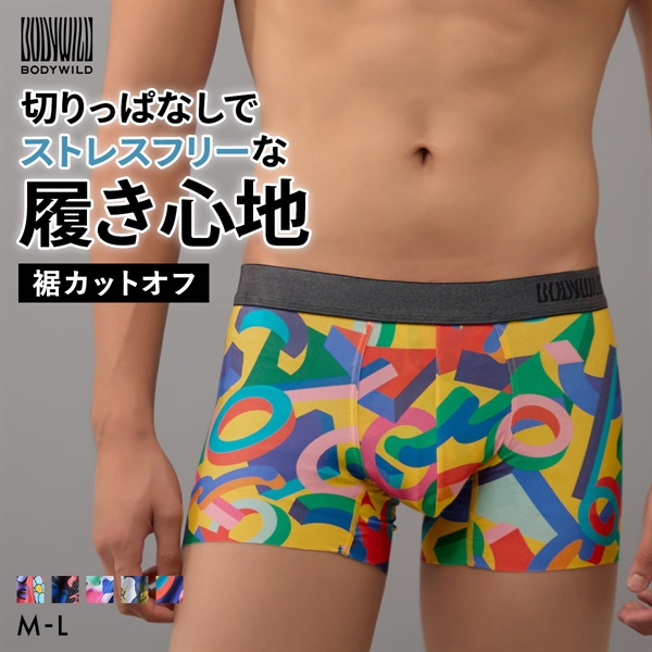 グンゼ BODY WILD インクジェットプリント 総柄 ボクサーパンツ メンズ 前とじ GUNZE ボディワイルド