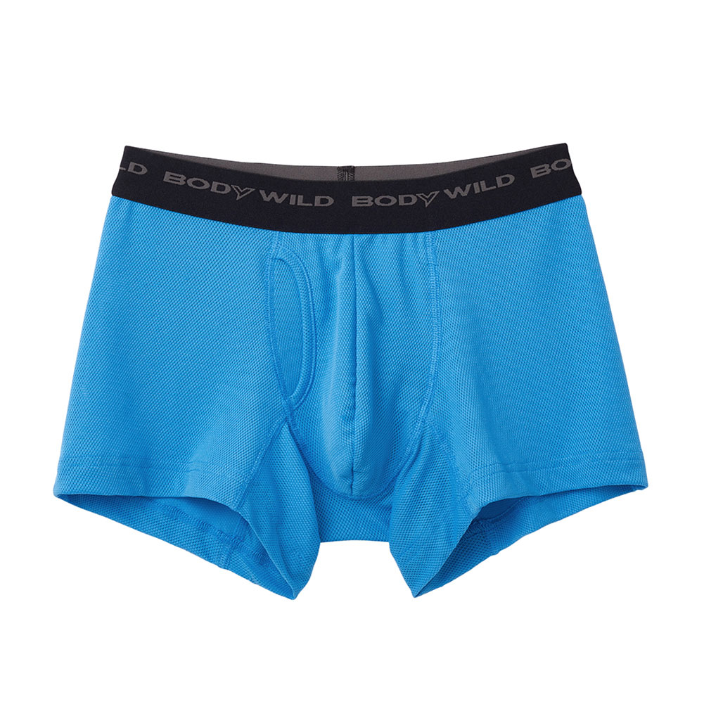 グンゼ GUNZE ボディワイルド BODY WILD ボクサーパンツ メンズ 吸汗速乾 メッシュ BWB084J(LBU-薄ブルー-M)