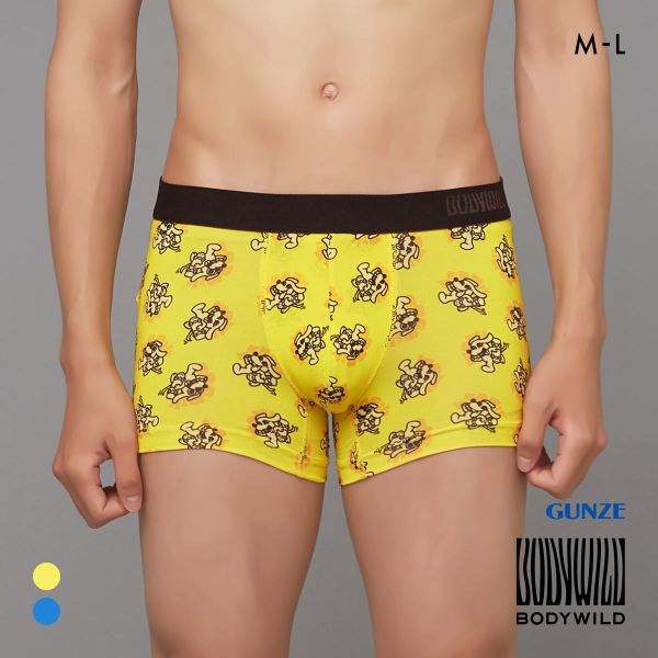 グンゼ BODY WILD ポップドッグ柄 ボクサーパンツ 前閉じ メンズ GUNZE ボディワイルド