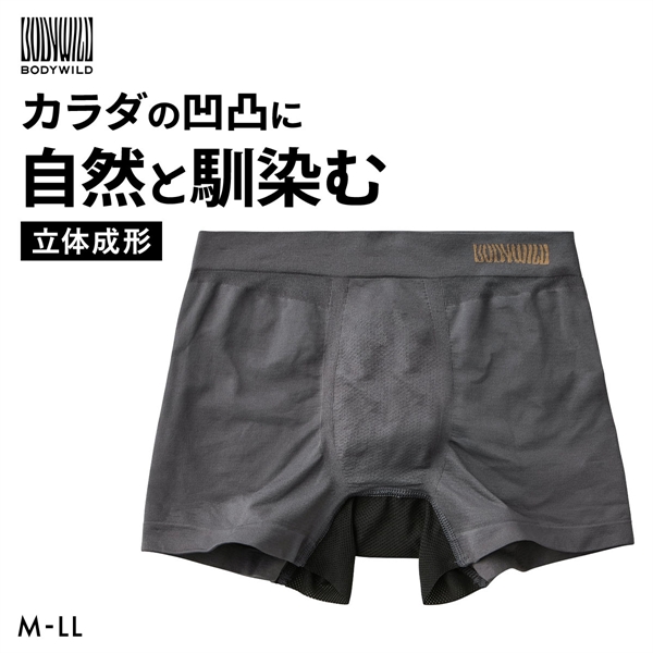グンゼ BODY WILD 前マチメッシュ 成型 ボクサーパンツ 前閉じ メンズ ベンチレーション GUNZE ボディワイルド カットオフ