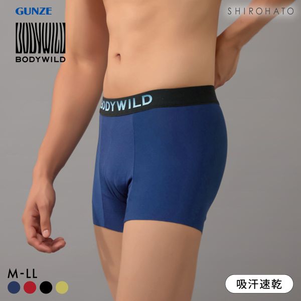 グンゼ BODY WILD メッシュカットオフ ボクサーパンツ 前閉じ メンズ ベンチレーション GUNZE ボディワイルド