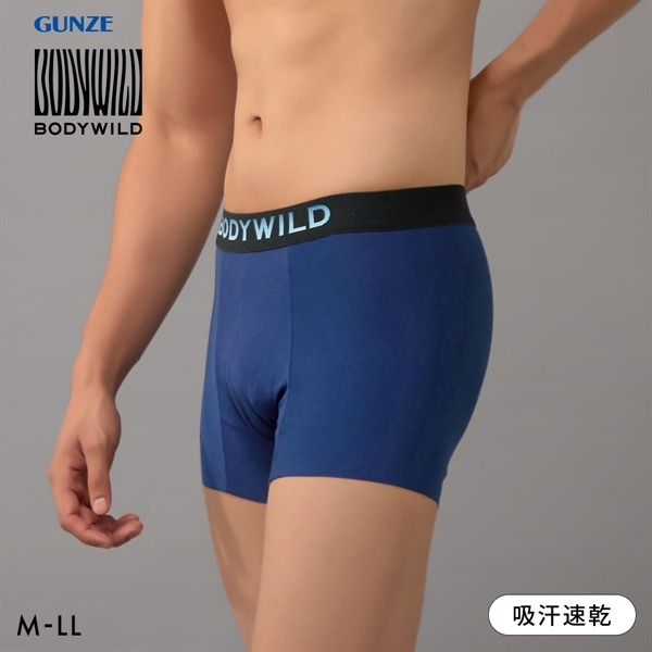グンゼ BODY WILD メッシュカットオフ ボクサーパンツ 前閉じ メンズ ベンチレーション GUNZE ボディワイルド