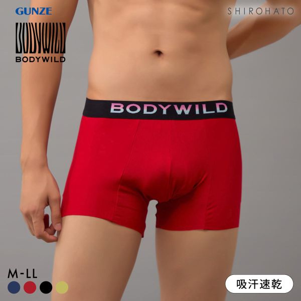 グンゼ BODY WILD メッシュカットオフ ボクサーパンツ 前閉じ メンズ ベンチレーション GUNZE ボディワイルド