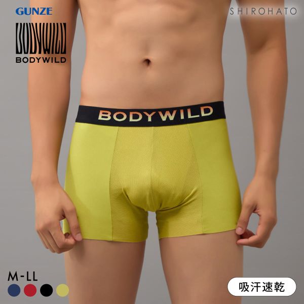 グンゼ BODY WILD メッシュカットオフ ボクサーパンツ 前閉じ メンズ ベンチレーション GUNZE ボディワイルド