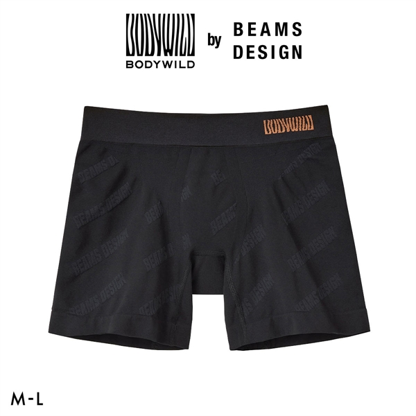 グンゼ BODY WILD by BEAMS DESIGN セミロング ボクサーパンツ メンズ ジャカード成型 ビームス GUNZE ボディワイルド