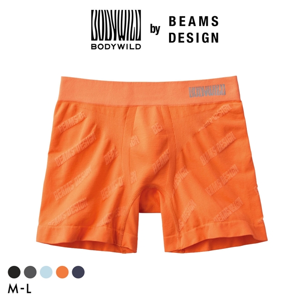 グンゼ BODY WILD by BEAMS DESIGN セミロング ボクサーパンツ メンズ ジャカード成型 ビームス GUNZE ボディワイルド
