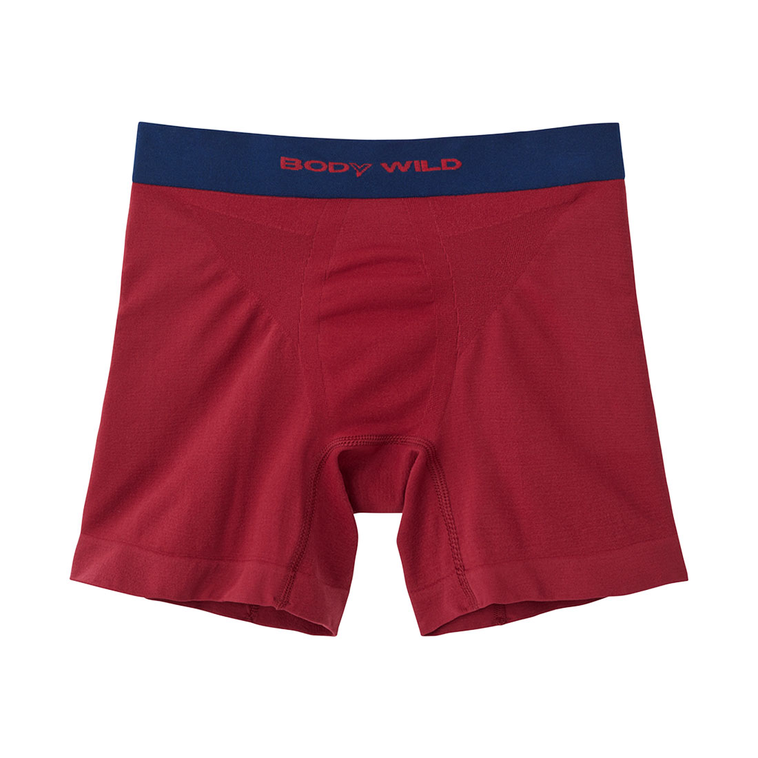 グンゼ GUNZE ボディワイルド BODY WILD e-BOXER ボクサーパンツ メンズ ツートンカラー 3D-BOXER 立体成型 前とじ セミロング(BO-ボルドー-M)