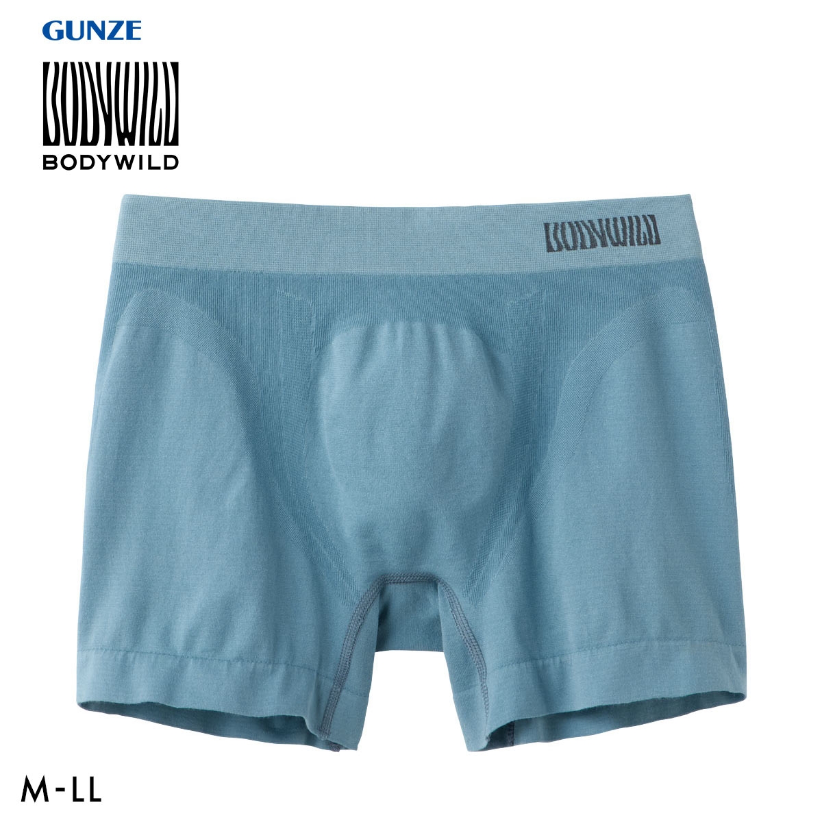 グンゼ GUNZE ボディワイルド BODY WILD ボクサーパンツ 3D-Boxer 立体成型 メンズ 前とじ 日本製(LBU-薄ブルー-M)