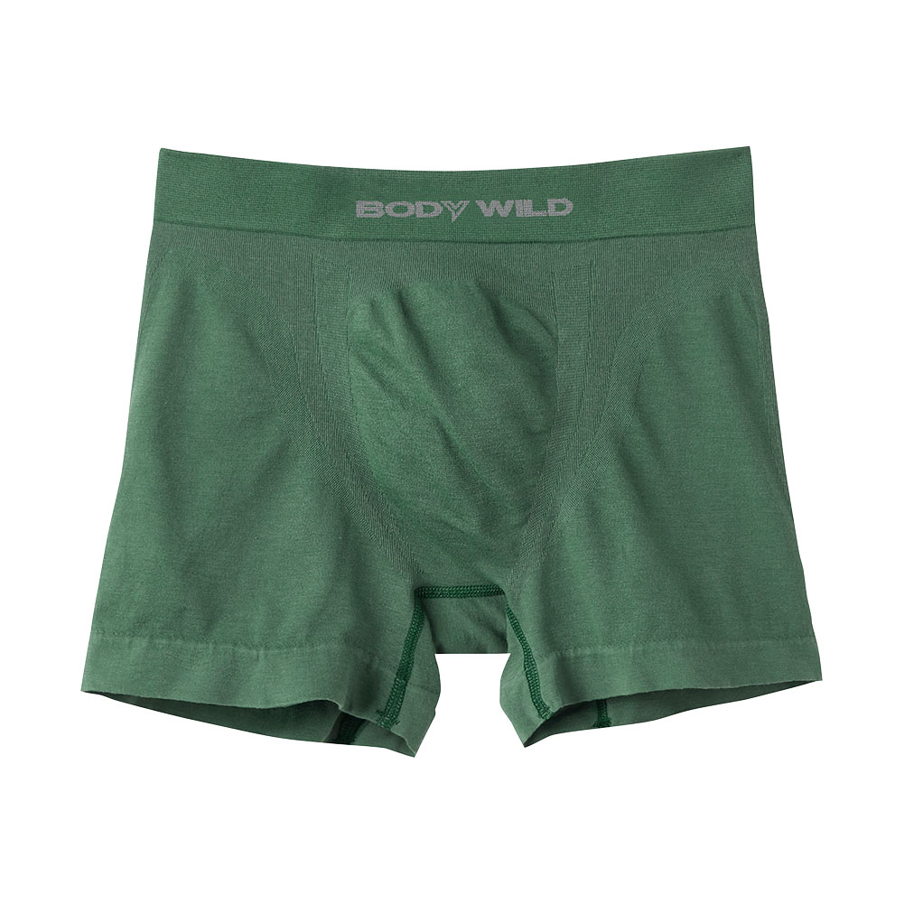 グンゼ GUNZE ボディワイルド BODYWILD ボクサーパンツ メンズ 前とじ 立体成型 ソリッド(MS-モスグリーン-M)