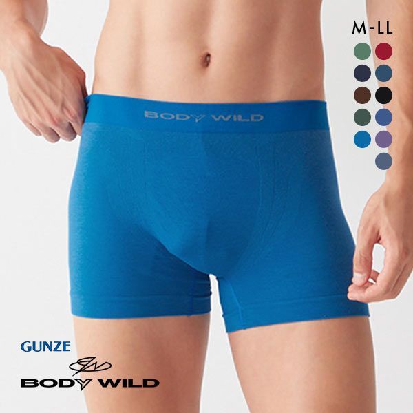 グンゼ GUNZE ボディワイルド BODYWILD ボクサーパンツ メンズ 前とじ 立体成型 ソリッド