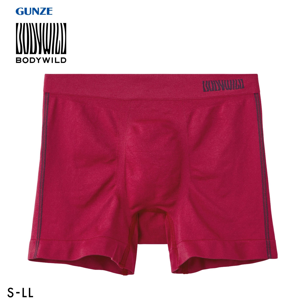 グンゼ GUNZE ボディワイルド BODY WILD ボクサーパンツ メンズ 日本製 前とじ 3D-Boxer 立体成型(CHE-チェリー-S)