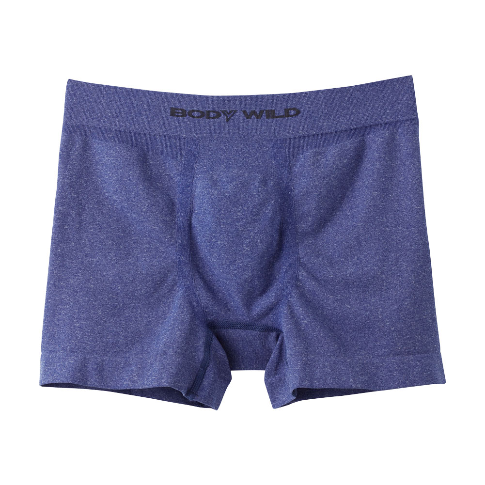 グンゼ GUNZE ボディワイルド BODYWILD ボクサーパンツ メンズ 前とじ 立体成型 メランジ調(NV-ネイビー-M)