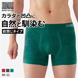 グンゼ GUNZE ボディワイルド BODYWILD フラワージャカード柄 ボクサーパンツ メンズ 立体成型 3D-Boxer 前とじ