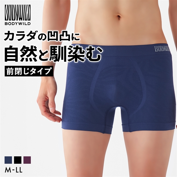 グンゼ BODY WILD 3D-Boxer ゼブラ柄 ボクサーパンツ メンズ 立体成型 前とじ 大きいサイズ GUNZE ボディワイルド