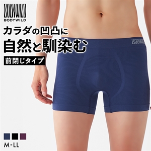 グンゼ BODY WILD 3D-Boxer ゼブラ柄 ボクサーパンツ メンズ 立体成型 前とじ 大きいサイズ GUNZE ボディワイルド