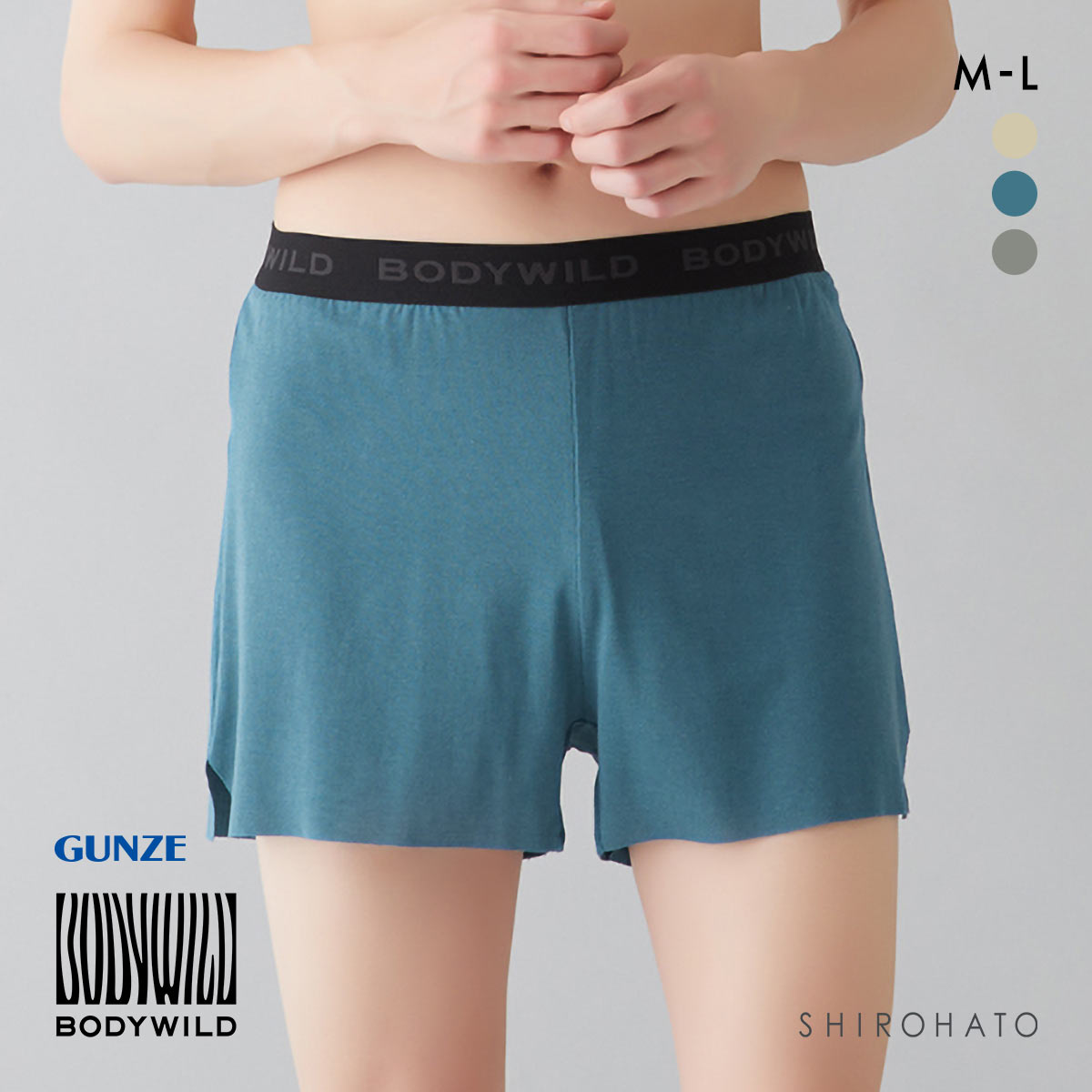 グンゼ GUNZE ボディワイルド BODY WILD フィットトランクス メンズ トランクス 前とじ(DBU-濃ブルー-M)