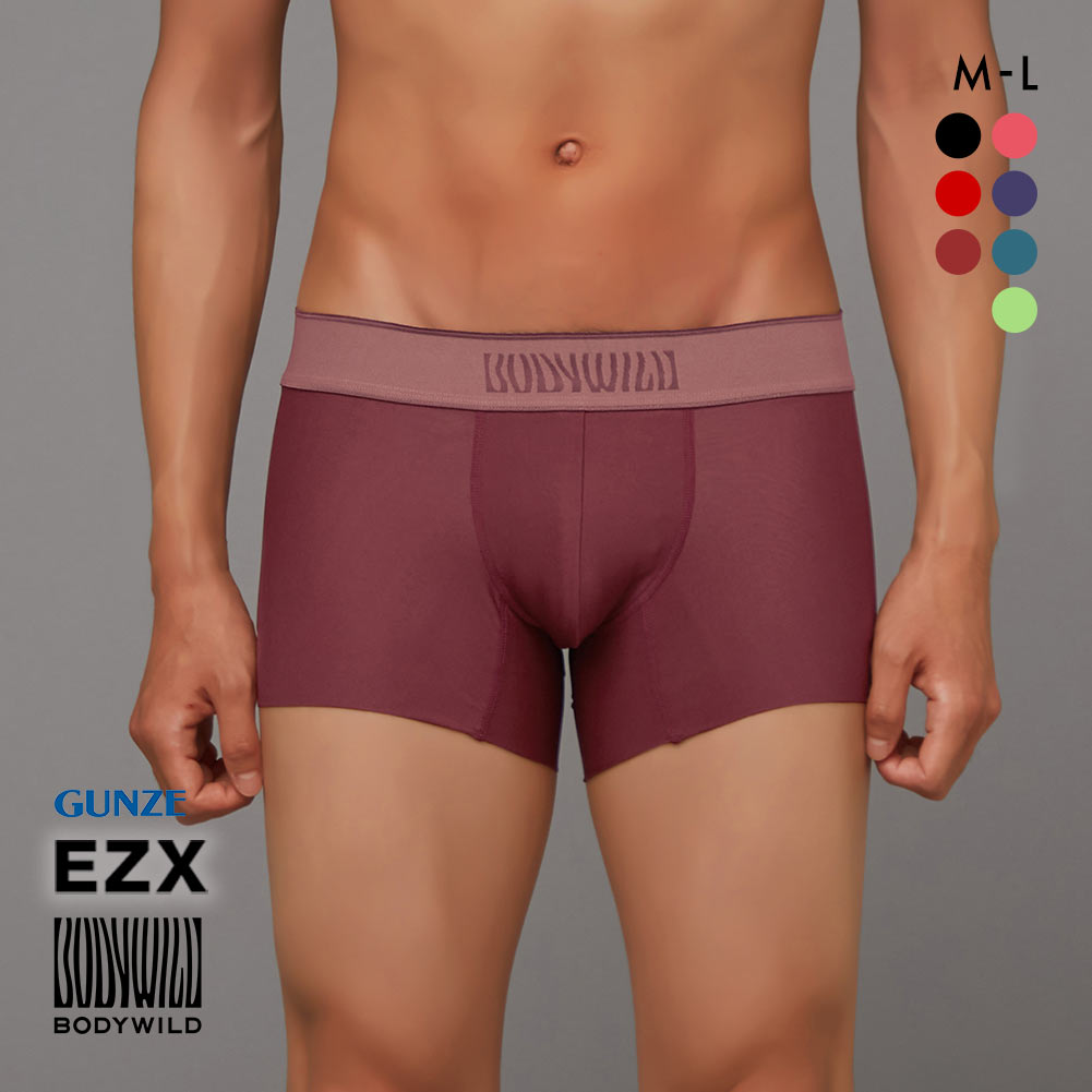 グンゼ GUNZE ボディワイルド BODY WILD イージーエックス EZX ローライズボクサーパンツ メンズ 日本製 前とじ(COA-ココア-M)