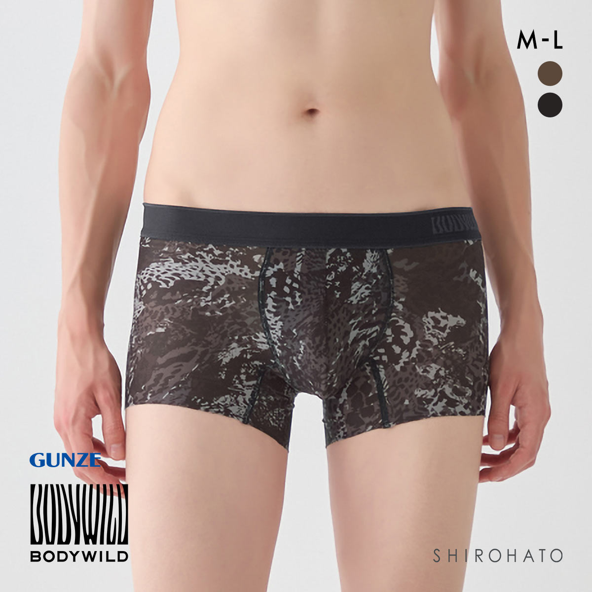 グンゼ GUNZE ボディワイルド BODY WILD イージーエックス EZX ボクサーパンツ メンズ ストレスフリー 前とじ(BK-ブラック-M)