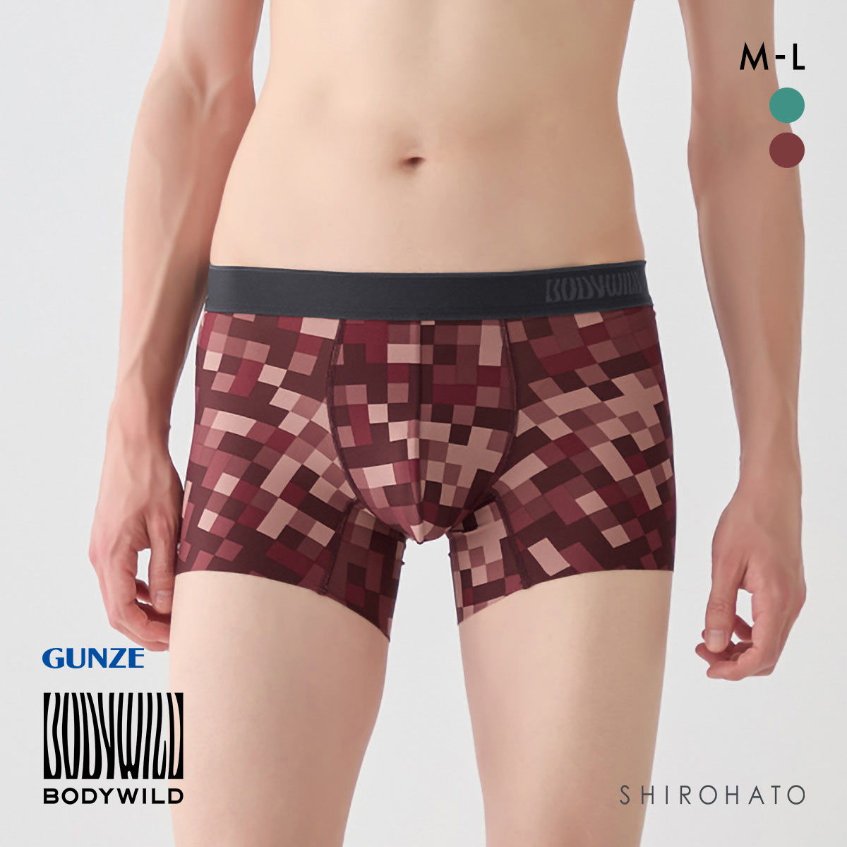 グンゼ GUNZE ボディワイルド BODY WILD イージーエックス EZX ボクサーパンツ メンズ ストレスフリー 前とじ(REG-レンガ-M)