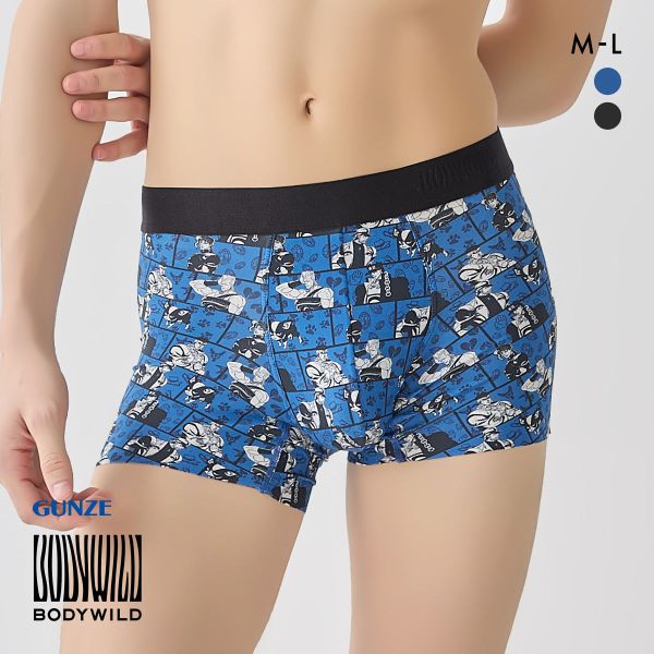ボディワイルド ボクサーパンツ ジョジョの奇妙な冒険コラボ 前閉じ 総プリント メンズ BODYWILD
