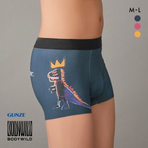 グンゼ BODY WILD バスキアコラボ パネルデザイン ボクサーパンツ メンズ  前閉じ ボディワイルド