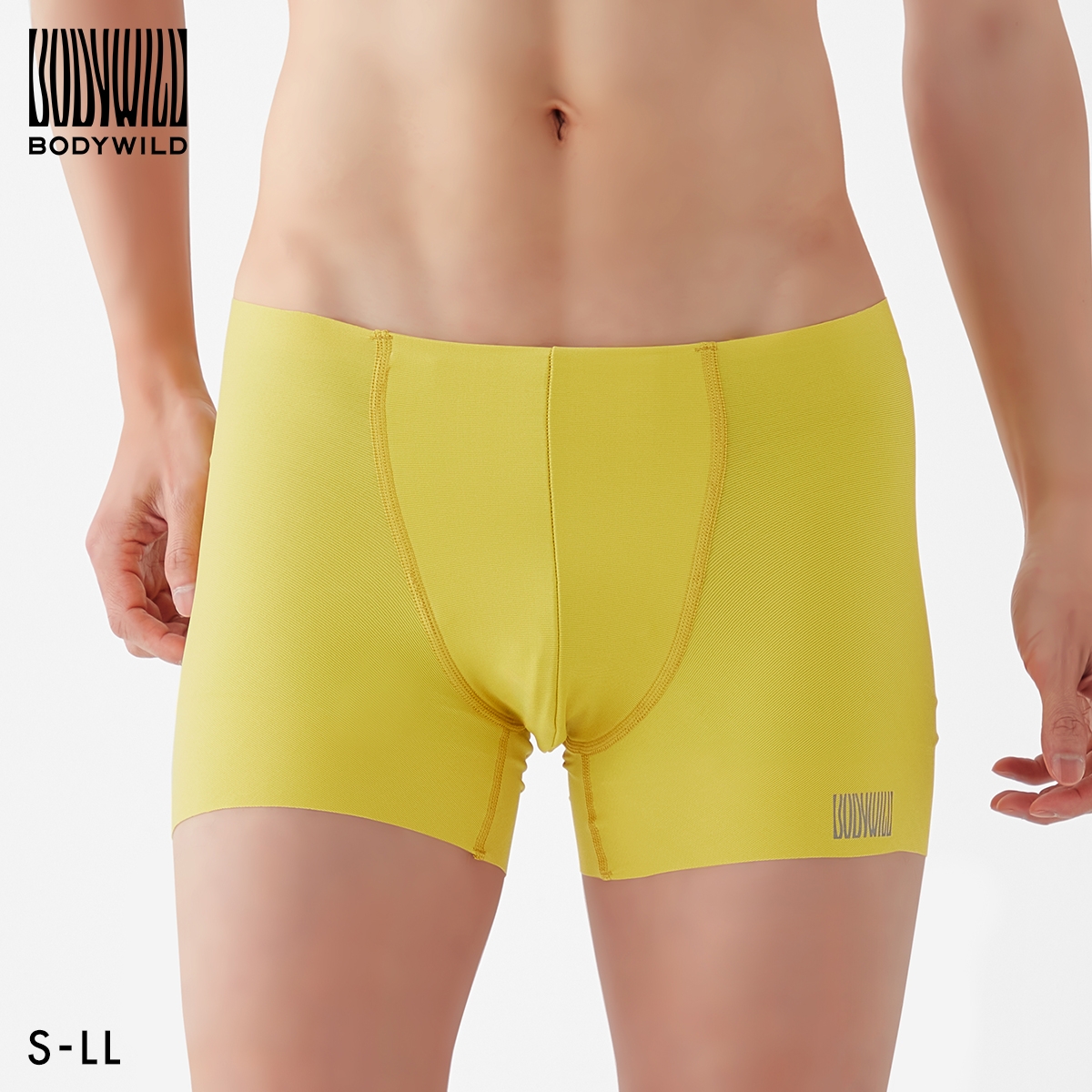 グンゼ BODY WILD AIRZ カットオフ ボクサーパンツ メンズ ナイロンタイプ 前とじ GUNZE ボディワイルド エアーズ(YE-イエロー-S)