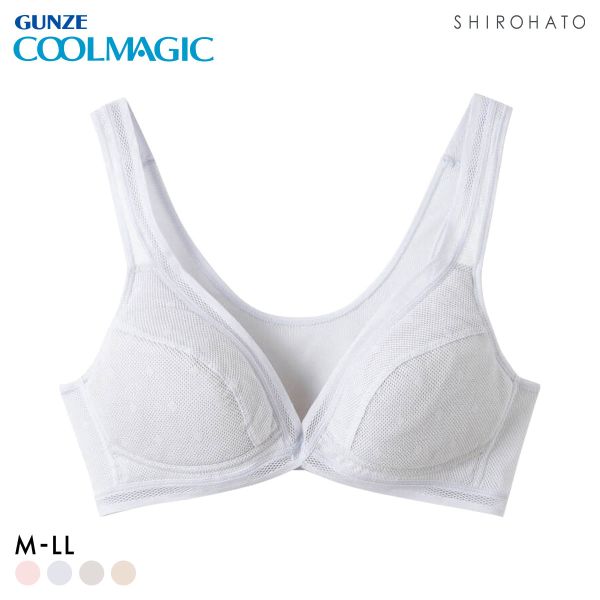 グンゼ COOLMAGIC 抜群の通気性。 ノンワイヤー ブラジャー レディース GUNZE ひびきにくい