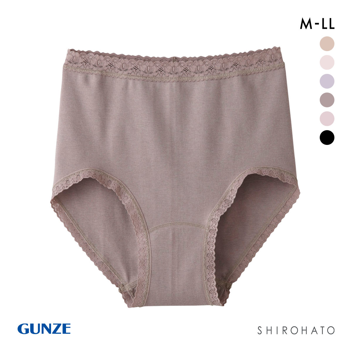 グンゼ GUNZE 綿100％ やさしーく包み込む ローレッグショーツ 超深め(GY-グレー-M)
