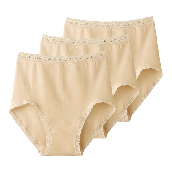 グンゼ GUNZE 綿100％ やさしーく包み込む ローレッグショーツ 3点セット 超深め