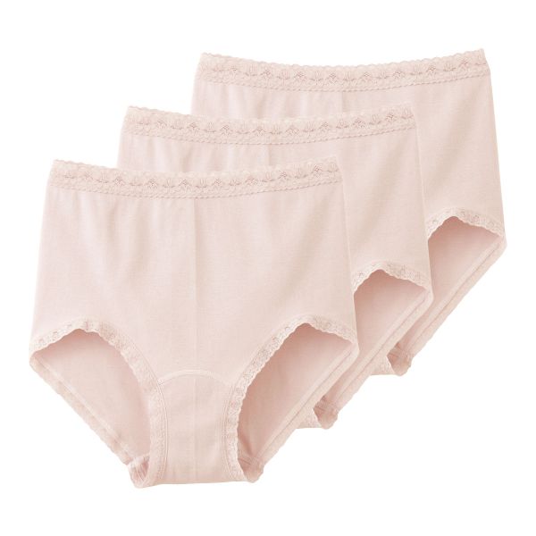 グンゼ GUNZE 綿100％ やさしーく包み込む ローレッグショーツ 3点セット 超深め