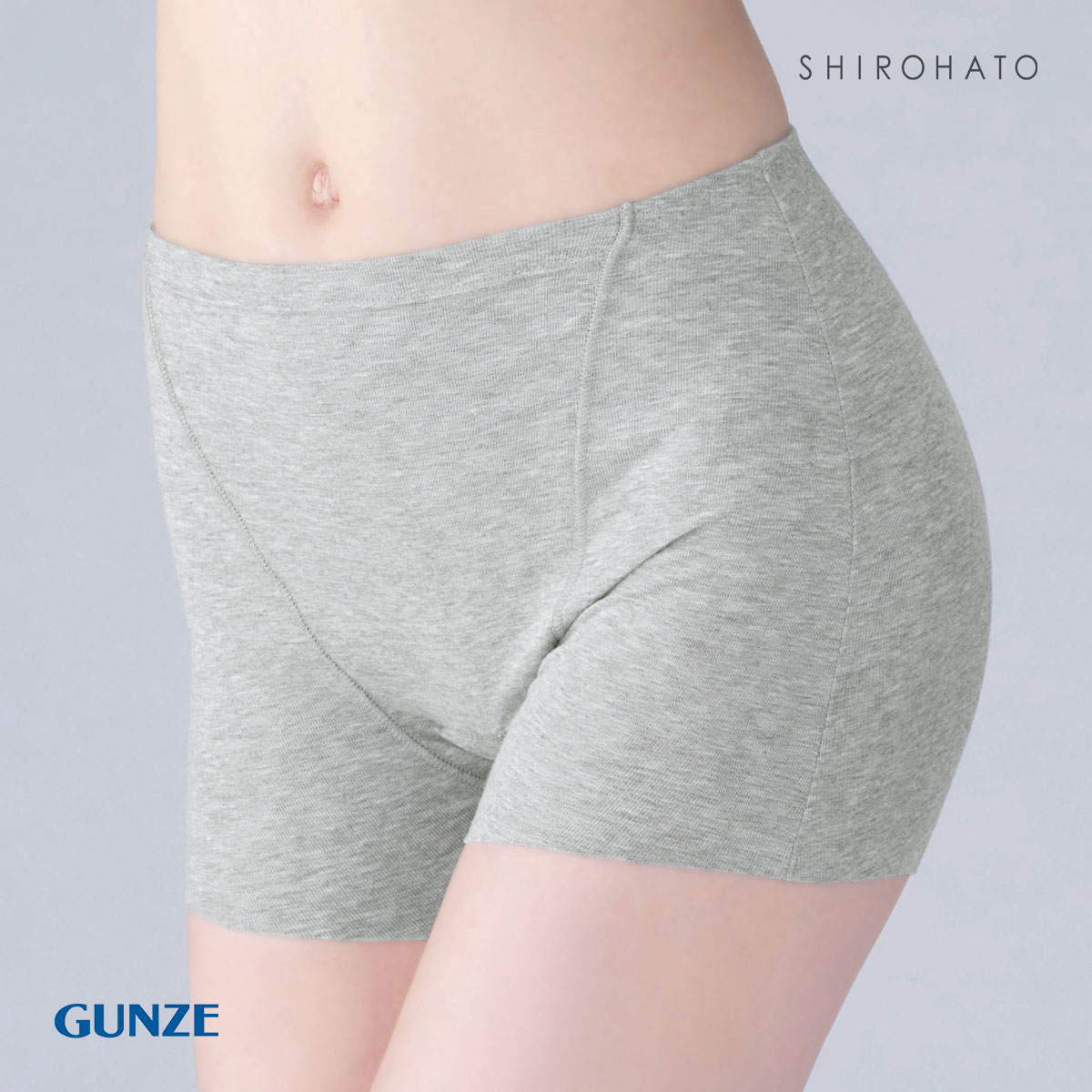 グンゼ GUNZE ひびきにくい 綿85％ サニタリーショーツ レディース 消臭 単品(HGY-杢グレー-M)