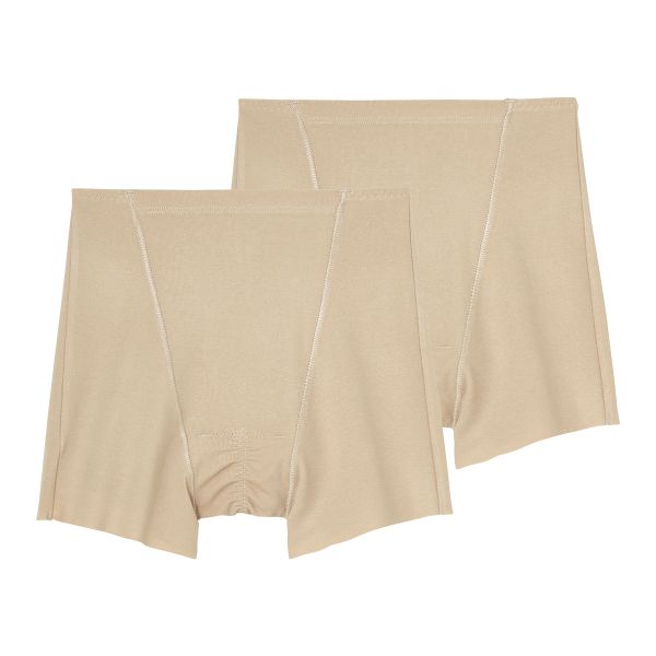 グンゼ GUNZE ひびきにくい綿85％ サニタリーショーツ ボーイレングス 一分丈 羽つきナプキン対応 2枚セット