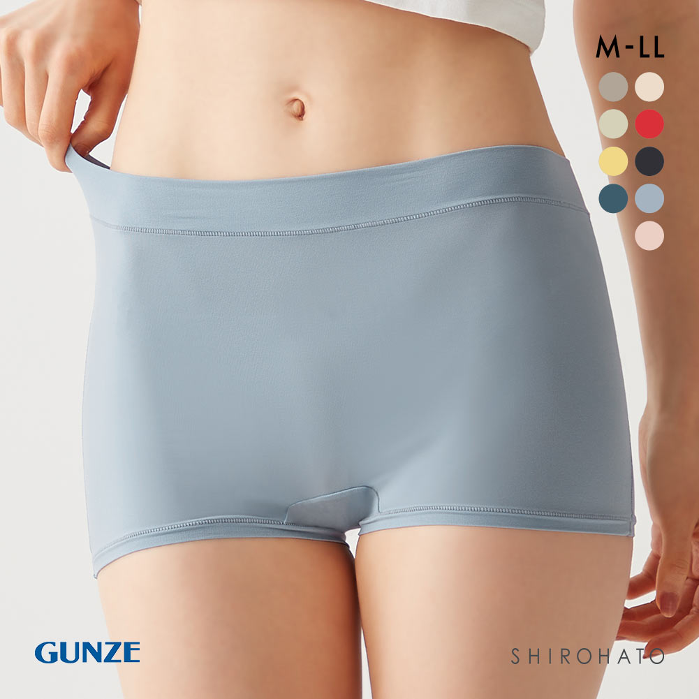グンゼ GUNZE ミラクルモンスター 一分丈ボクサー ショーツ レディース 伸びる M-LL ワンサイズ 単品(BU-ブルー-M-LL)