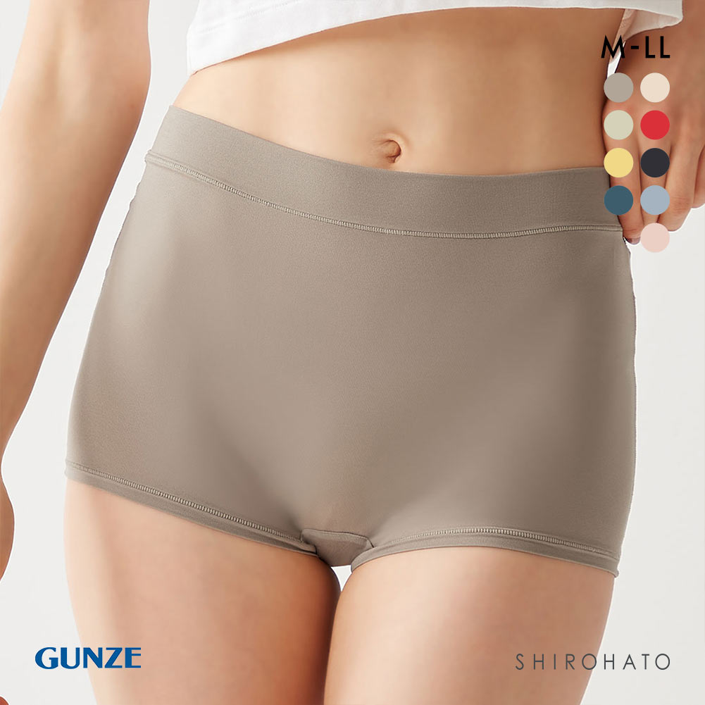 グンゼ GUNZE ミラクルモンスター 一分丈ボクサー ショーツ レディース 伸びる M-LL ワンサイズ 単品(LBR-薄ブラウン-M-LL)