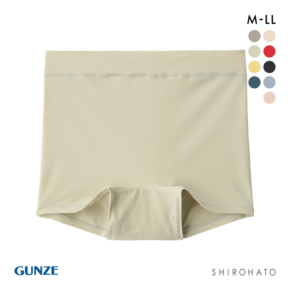 グンゼ GUNZE ミラクルモンスター 一分丈ボクサー ショーツ レディース 伸びる M-LL ワンサイズ 単品(LKH-薄カーキ-M-LL)