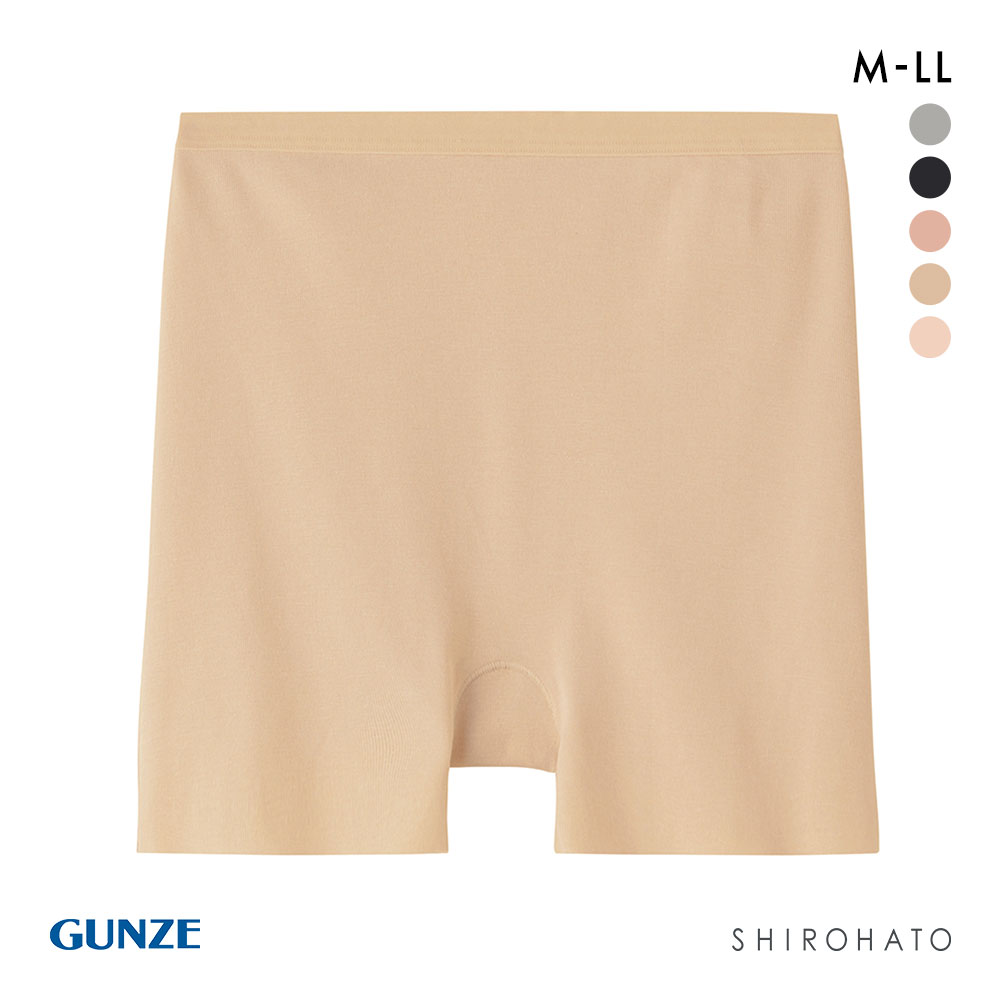 グンゼ GUNZE いいここち ひびきにくい綿85% ショーツ 一分丈 深め ハイウエスト 単品(BE-ベージュ-M)