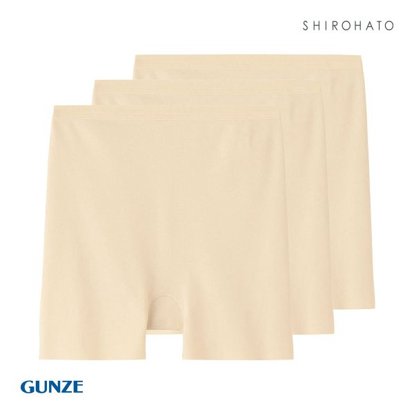 グンゼ GUNZE いいここち ひびきにくい綿85% ショーツ 一分丈 深め ハイウエスト 3枚セット