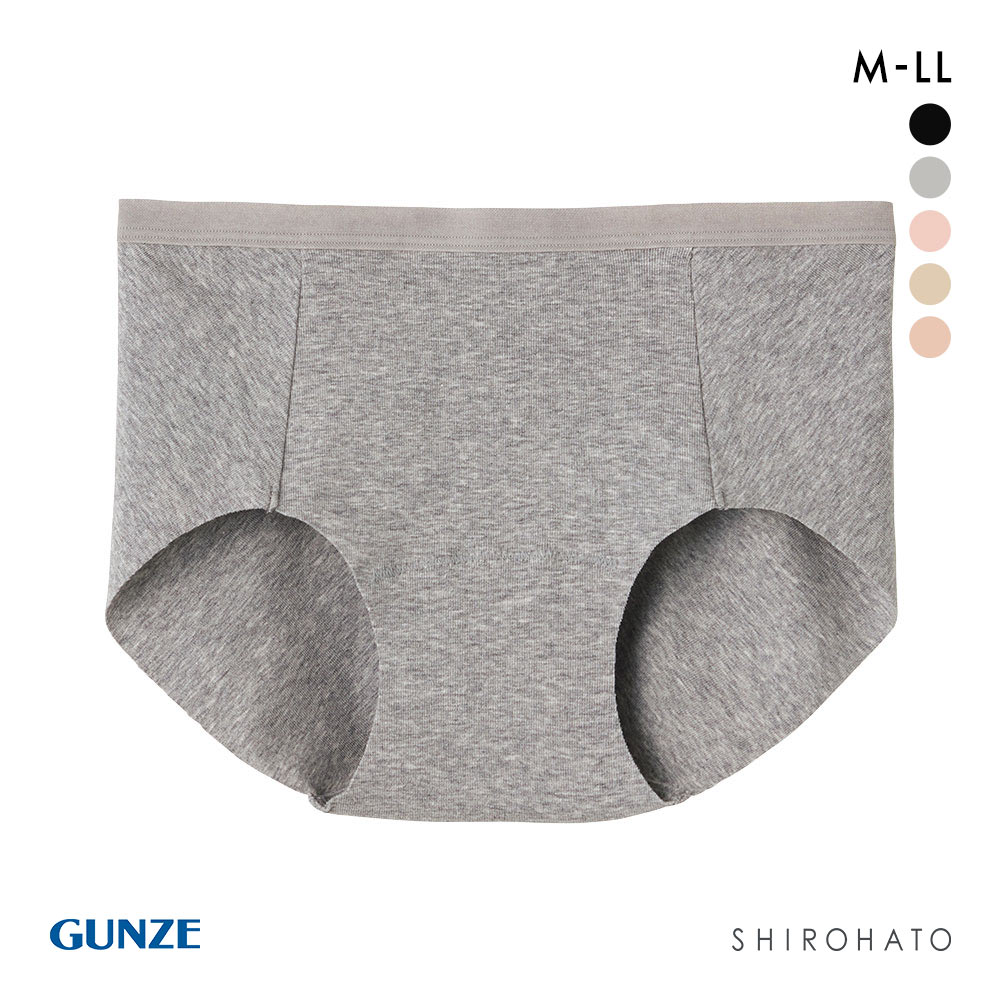グンゼ GUNZE いいここち ひびきにくい綿85％ ショーツ 浅め レディース ローレッグ 単品(HGY-杢グレー-M)