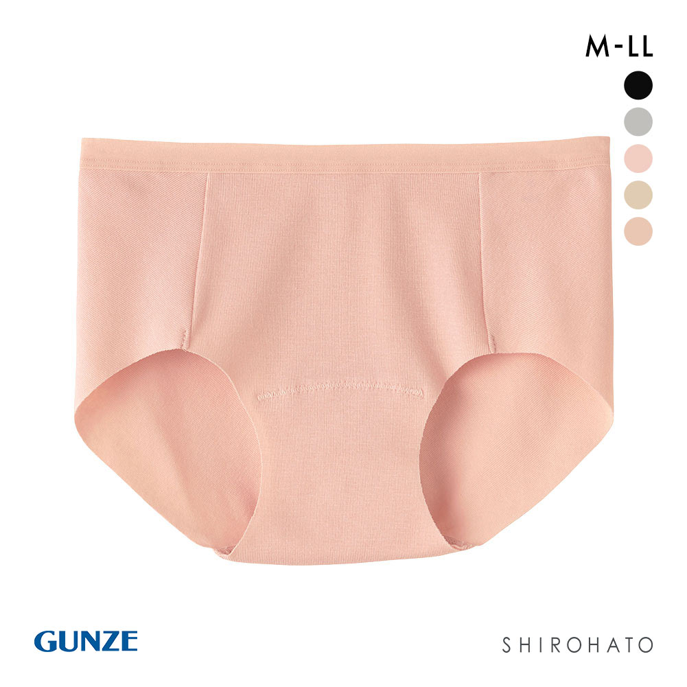 グンゼ GUNZE いいここち ひびきにくい綿85％ ショーツ 浅め レディース ローレッグ 単品(PE-ピーチ-M)