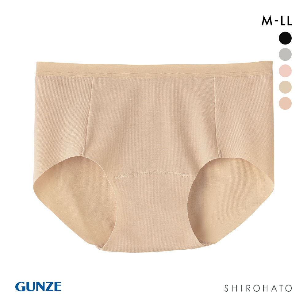 グンゼ GUNZE いいここち ひびきにくい綿85％ ショーツ 浅め レディース ローレッグ 単品(BE-ベージュ-M)