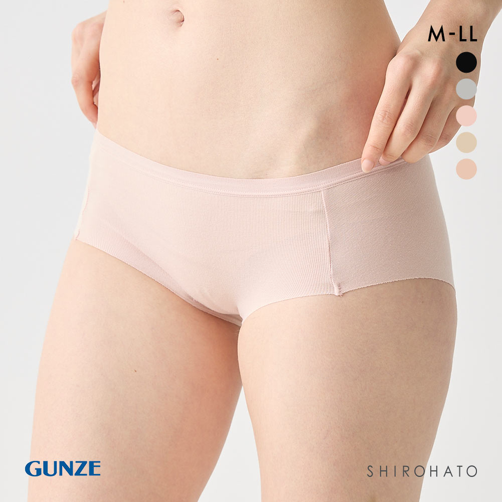 グンゼ GUNZE いいここち ひびきにくい綿85％ ショーツ 浅め レディース ローレッグ 単品(PS-スモークピンク-M)