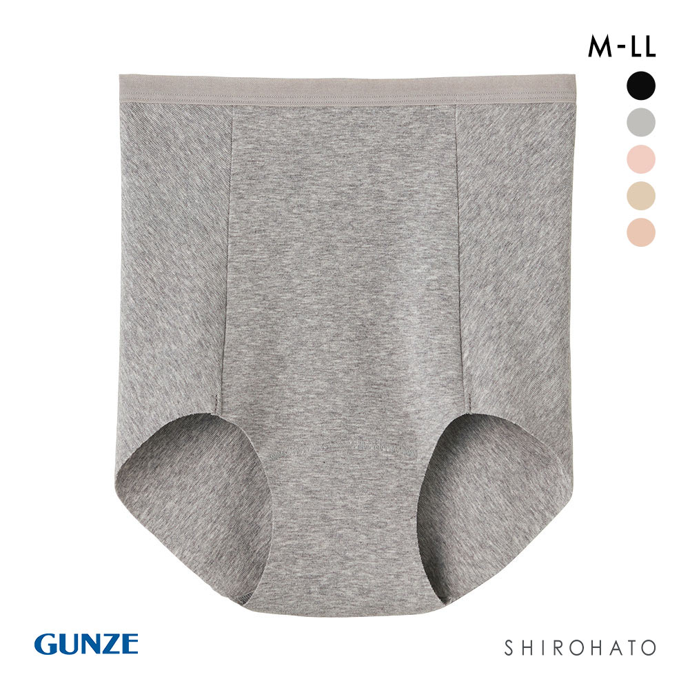 グンゼ GUNZE いいここち ひびきにくい綿85％ ショーツ 超深め レディース ローレッグ 単品(HGY-杢グレー-M)