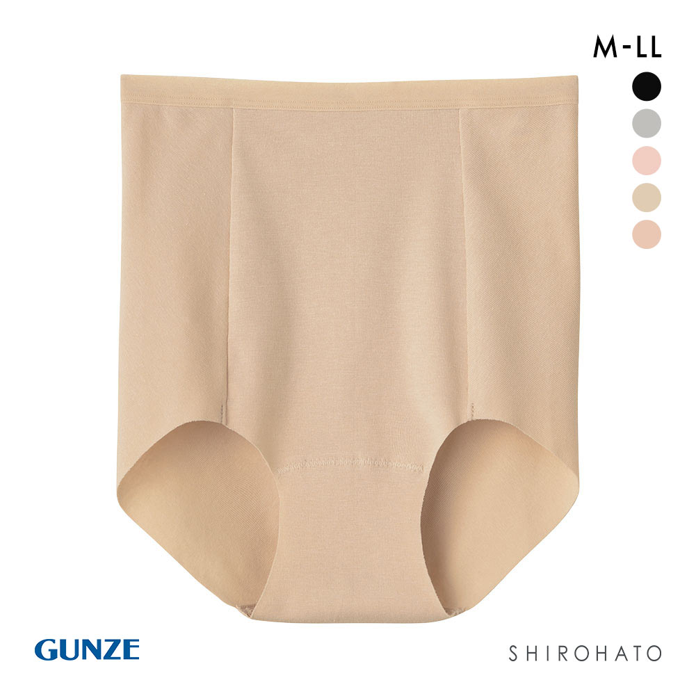 グンゼ GUNZE いいここち ひびきにくい綿85％ ショーツ 超深め レディース ローレッグ 単品(BE-ベージュ-M)