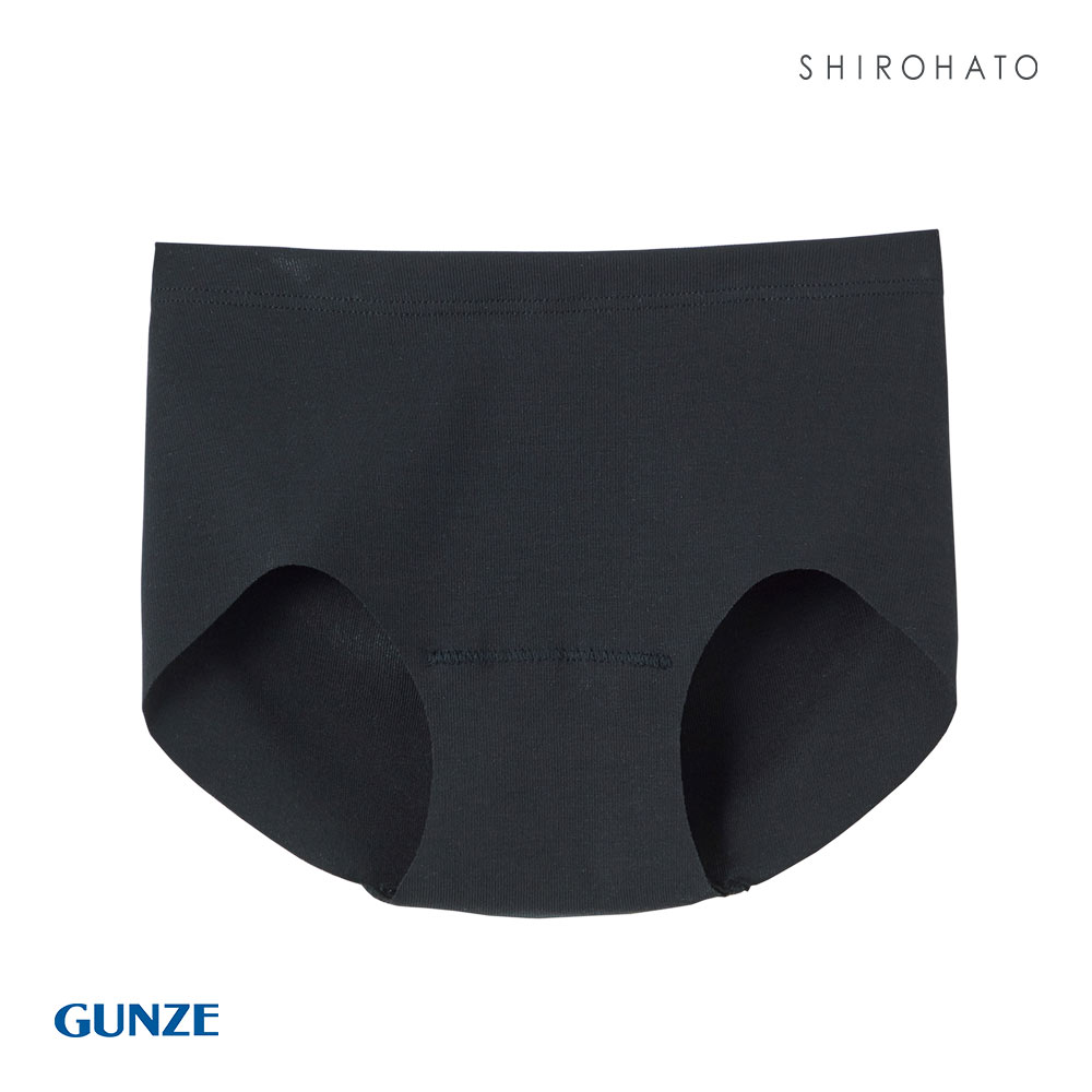 グンゼ GUNZE hadaka ショーツ はきこみ丈浅め ローレッグ ハーフショーツ 単品 透けにくい ヘム ひびかない(BK-ブラック-M)