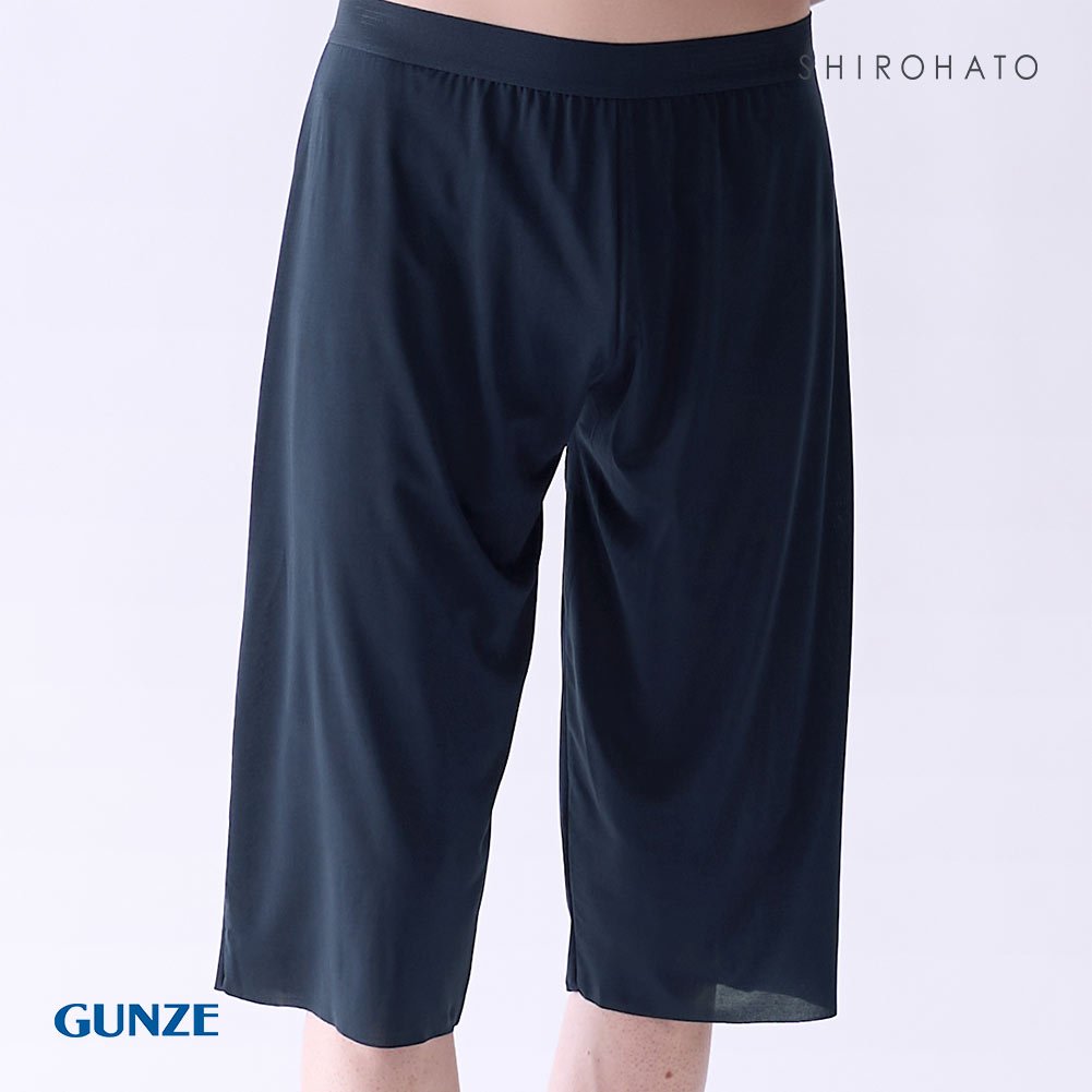 グンゼ GUNZE インピー in.P ペチパンツ 6.5分丈 メンズ インナー ボトム 日本製(NV-ネイビー-M)