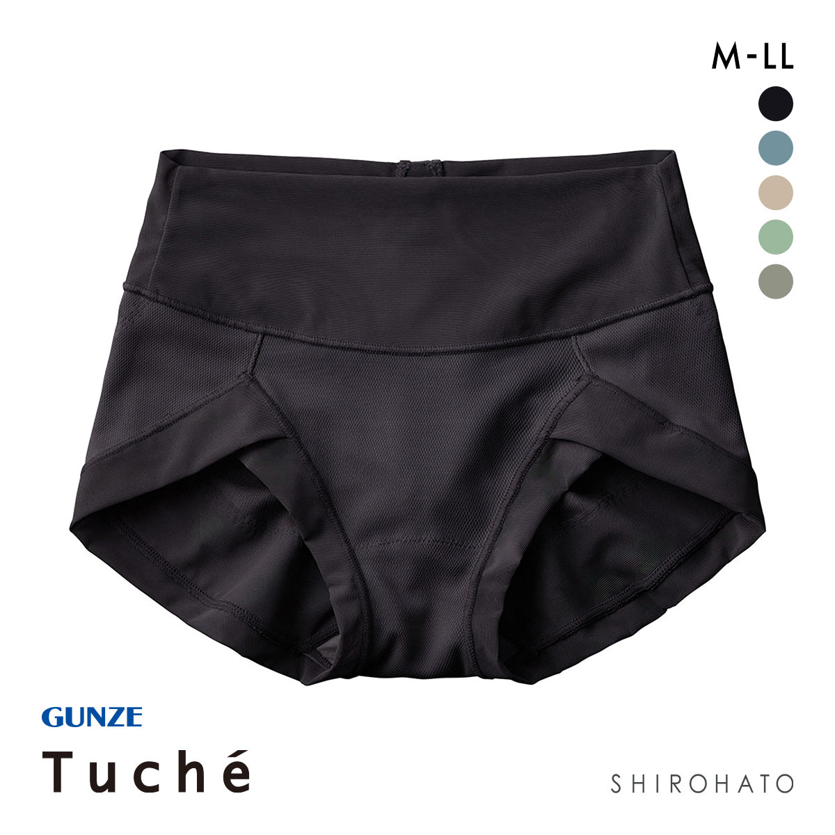 グンゼ GUNZE トゥシェ Tuche ACTIBALANCE たて直せ！骨盤 ショートガードル レディース ガードルショーツ 単品(BK-ブラック-M)