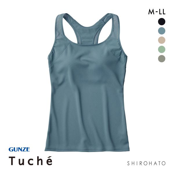 グンゼ GUNZE トゥシェ Tuche ACTIBALANCE 寄せろ！肩甲骨 カップ付タンクトップ レディース インナー ノンワイヤー