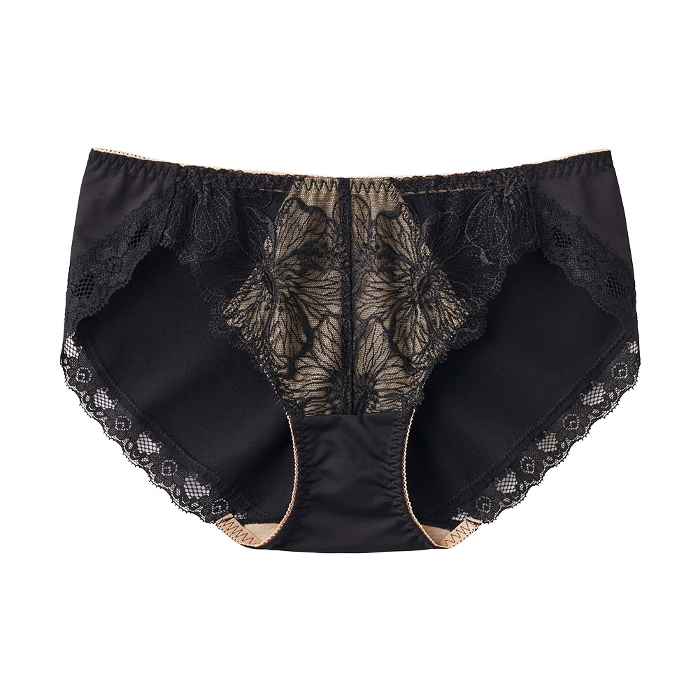 グンゼ GUNZE トゥシェ Tuche more more sheer BRA ペアショーツ レディース 単品(BK-ブラック-M)