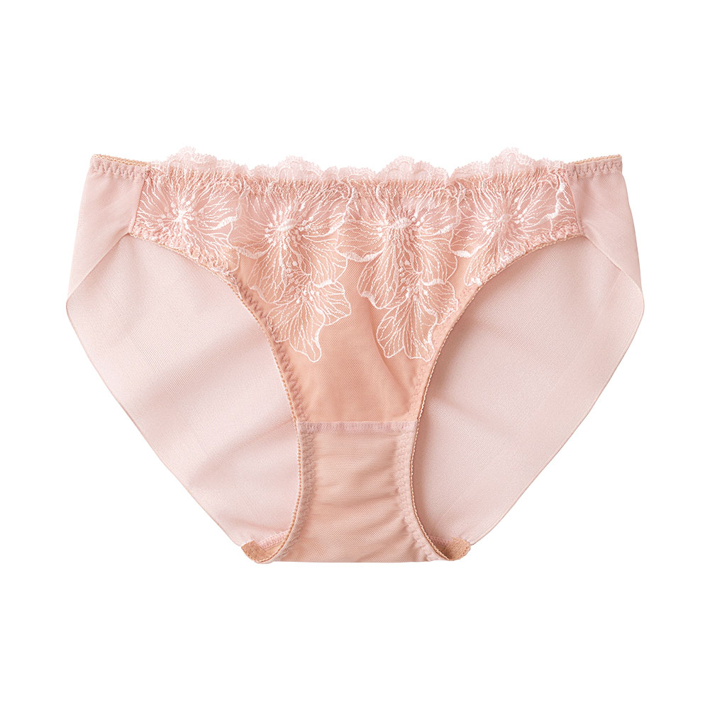グンゼ GUNZE トゥシェ Tuche more more sheer BRA ペアショーツ レディース ひびきにくい ヘム 単品(PI-ピンク-M)