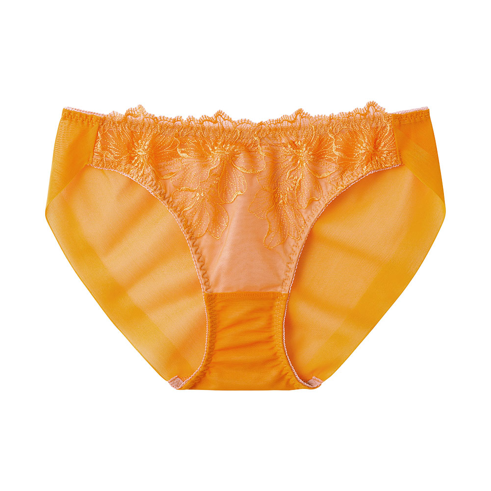 グンゼ GUNZE トゥシェ Tuche more more sheer BRA ペアショーツ レディース ひびきにくい ヘム 単品(MD-マンダリン-M)